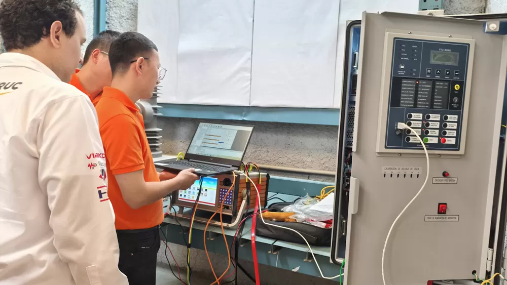 On-site Display of PRE 431 3 Current and 4 Voltage Relay Test System